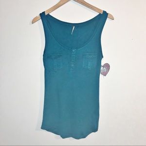 Splash Teal Tank Top